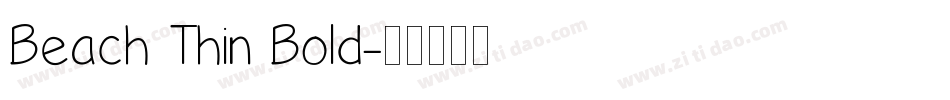 Beach Thin Bold字体转换